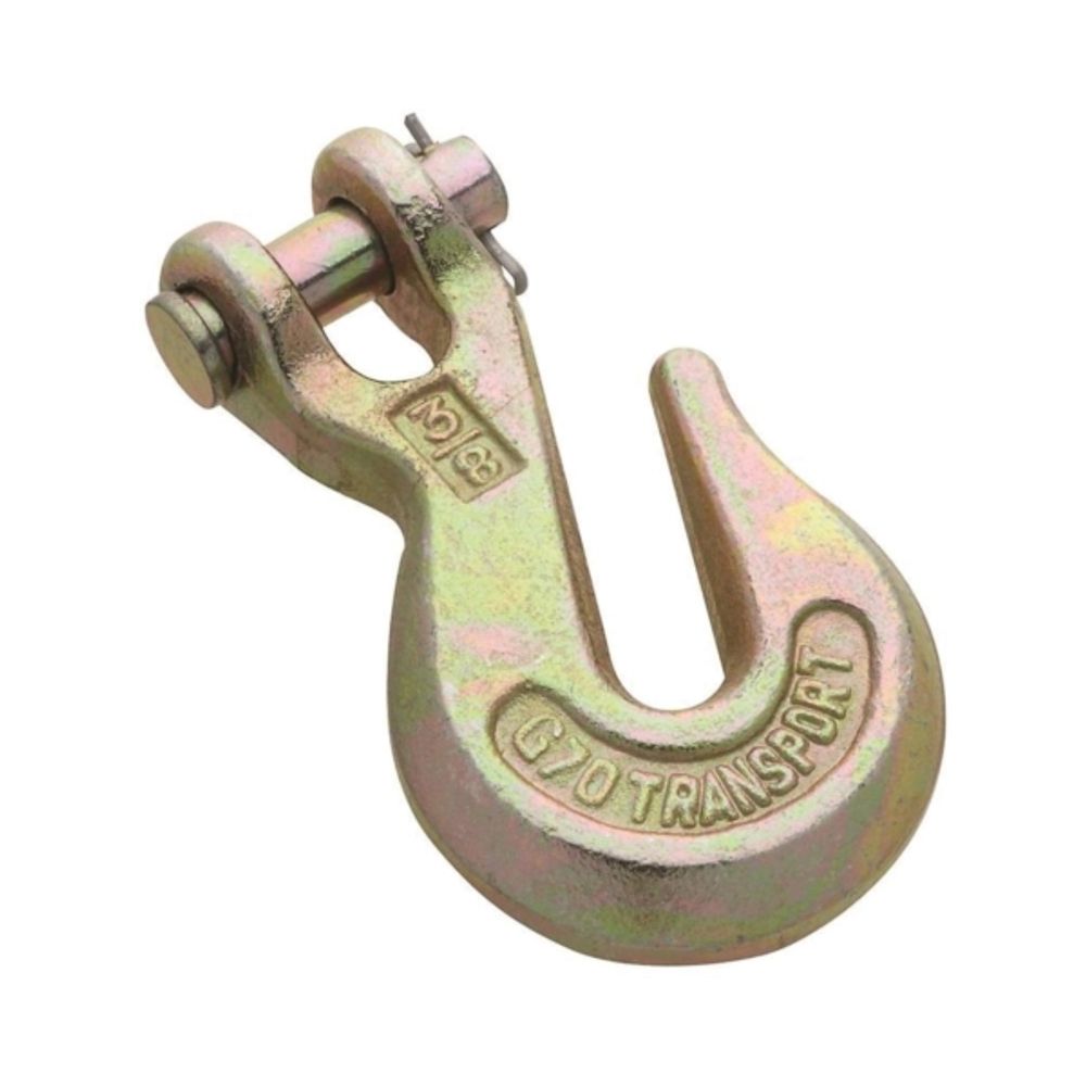 National Hardware N282-079 Clevis Grab Hook, 6600 lb Working Load Limit, 3/8 in, Steel, Yellow Chrome