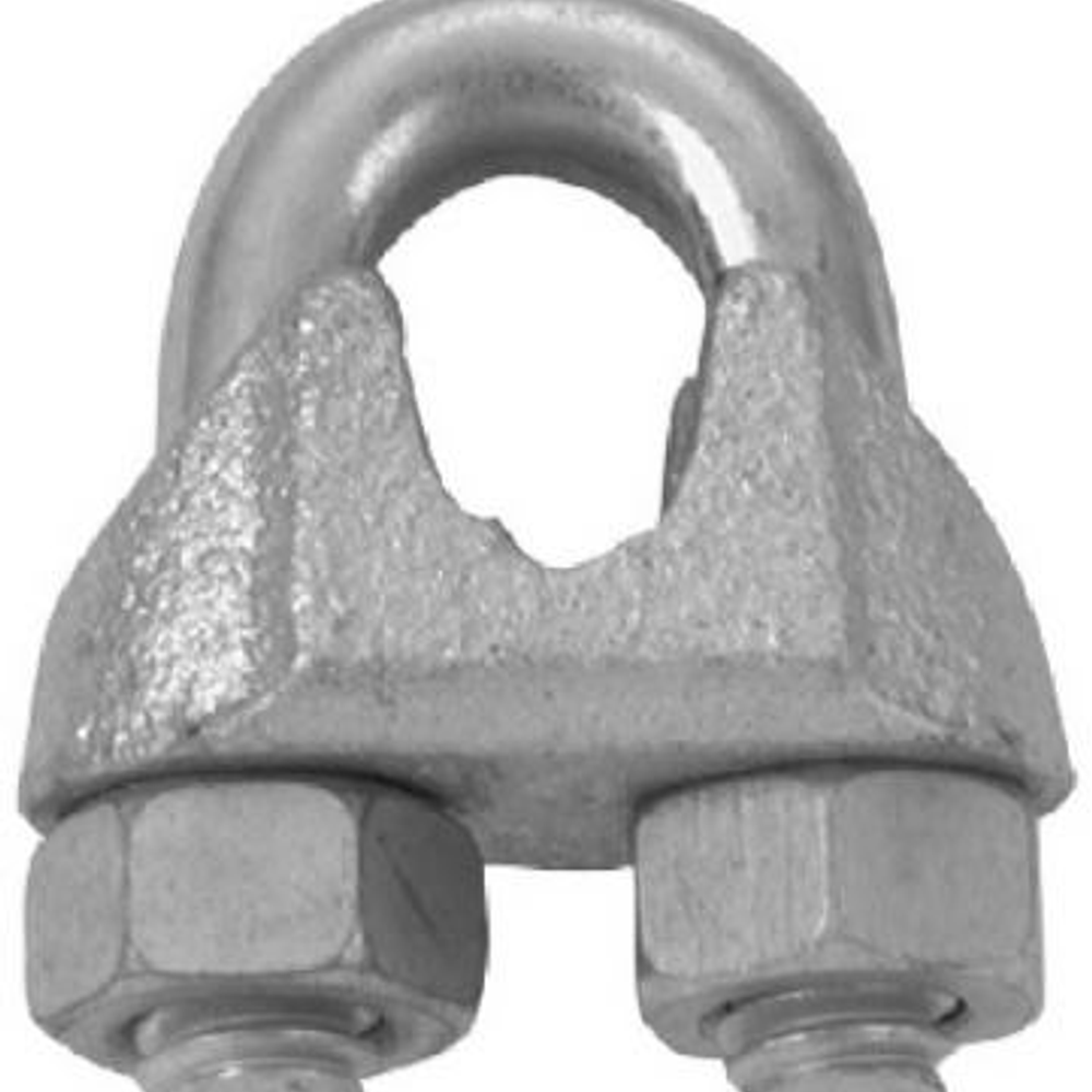 National Hardware 3230BC Series N248-310 Wire Cable Clamp, 5 in L, 3/8 in Dia Cable, Malleable Iron, Zinc