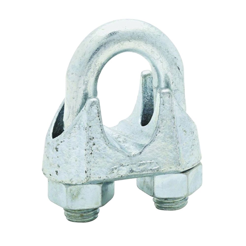 National Hardware 3230BC Series N248-344 Wire Cable Clamp, 1 in L, 3/4 in Dia Cable, Malleable Iron, Zinc
