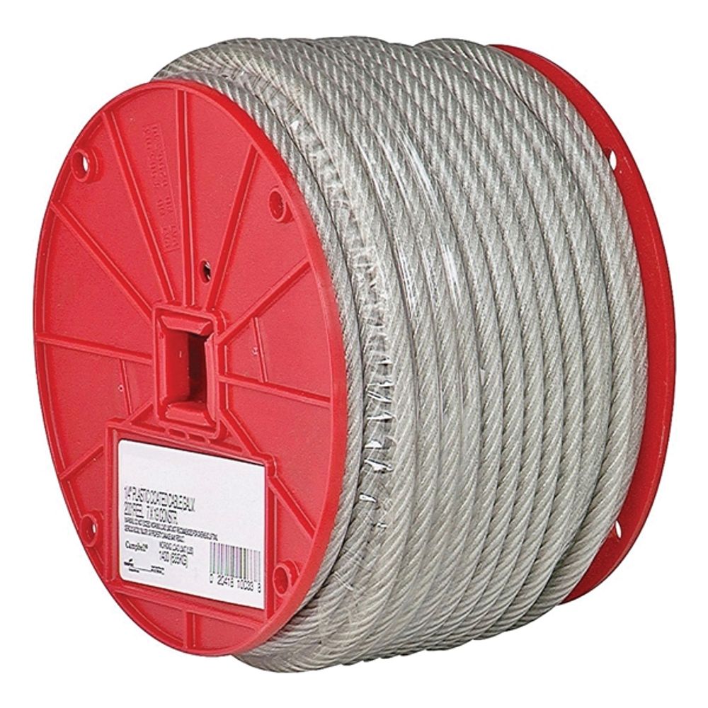 Campbell 7000897 Aircraft Cable, 1400 lb Working Load Limit, Per ft L, 1/4 in Dia, Steel