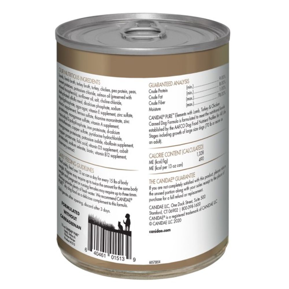 Canidae, Pure Grain Free Lamb, Turkey & Chicken Recipe Dog Food, 13 oz