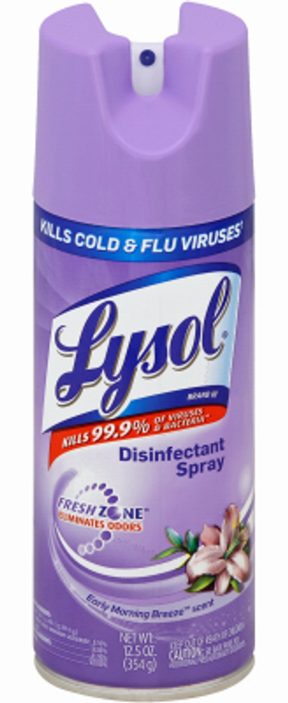 Lysol Disinfectant Spray, Early Morning Breeze Scent, 12.5-oz.