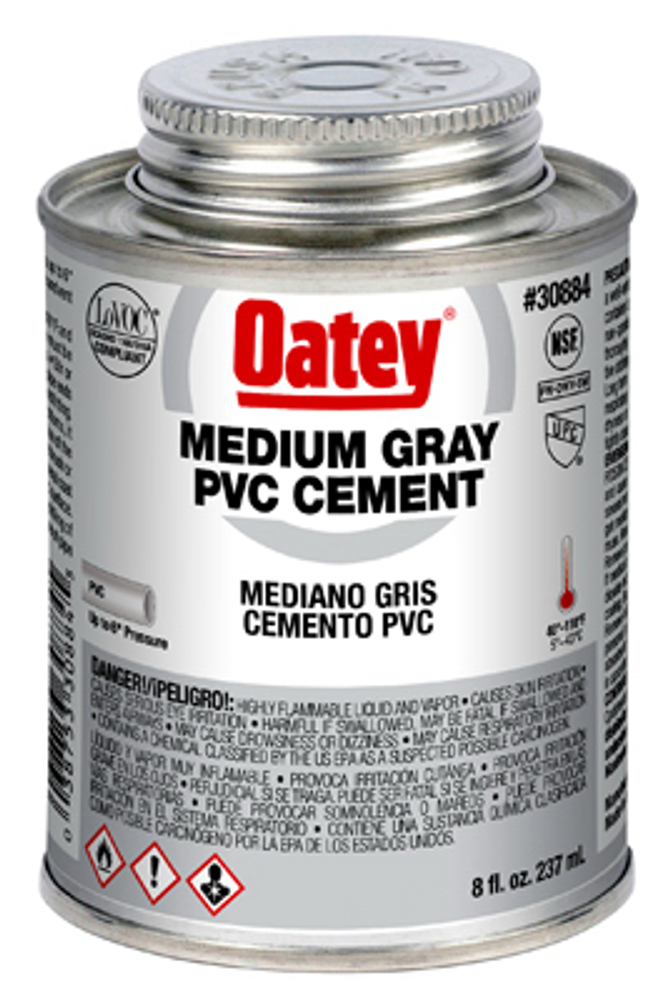 8-oz. Gray PVC Pipe Cement