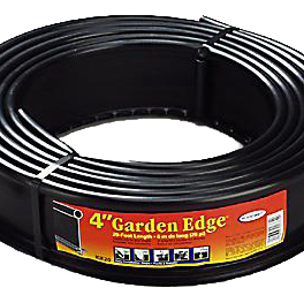 Suncast Polyethylene Lawn Edging, Black, 4-In. x 20-Ft.