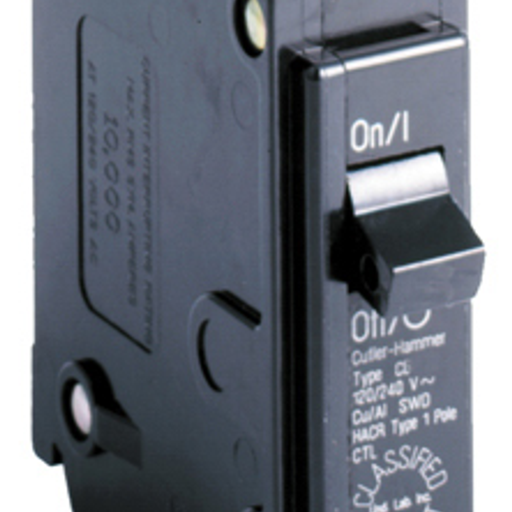 Eaton Circuit Breaker, UL, Single Pole, 15A, 120-Volt