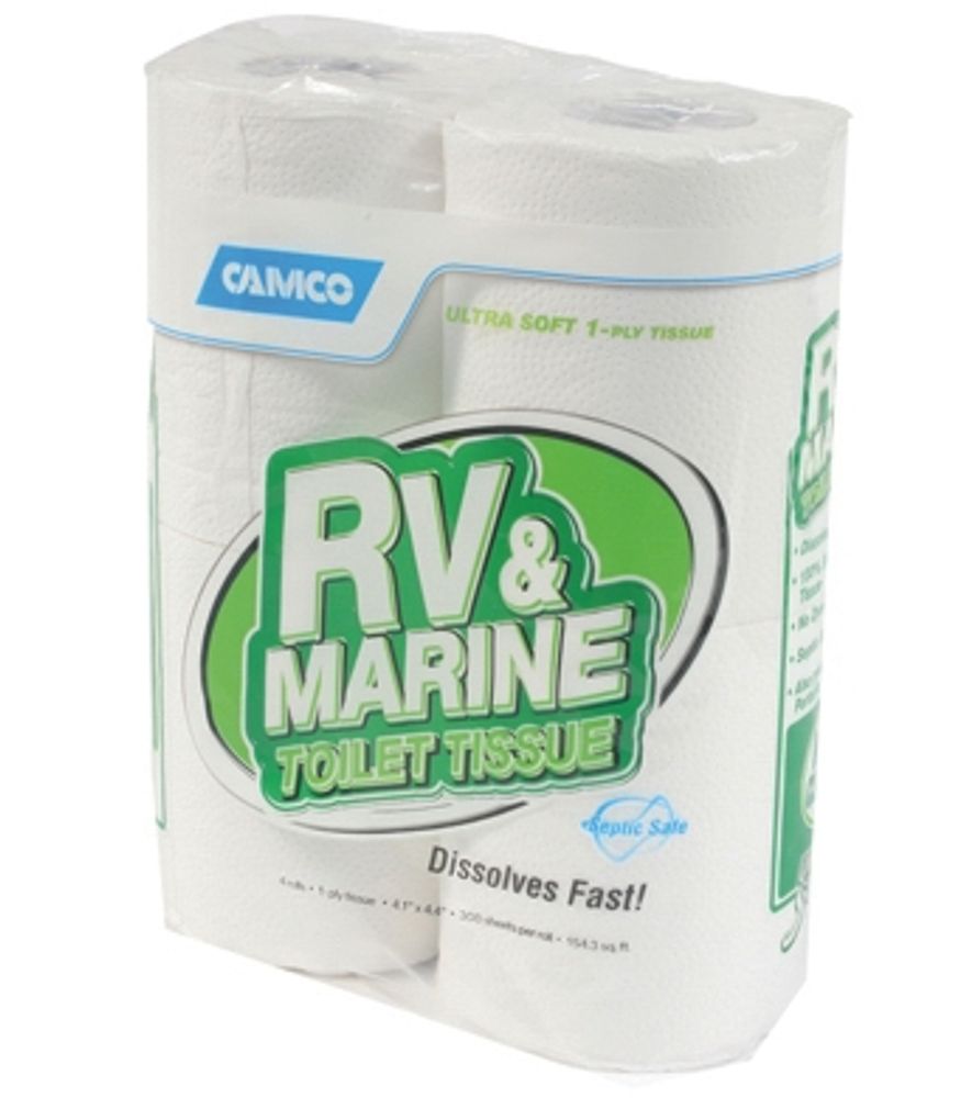 RV & Marine Toilet Tissue, 500 Sheets, 4 pack
