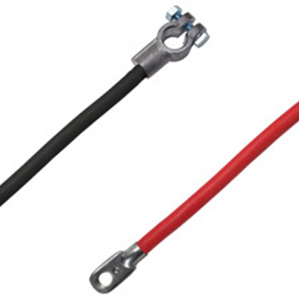 Uriah Battery Cable, Top Post, 4 AWG, Black, 15-In.