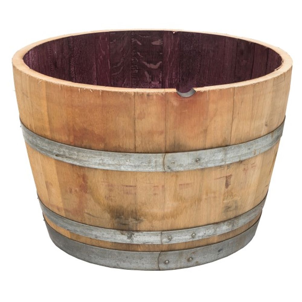 Real Wood Products, Oak Half Wine Barrel Planter, B100