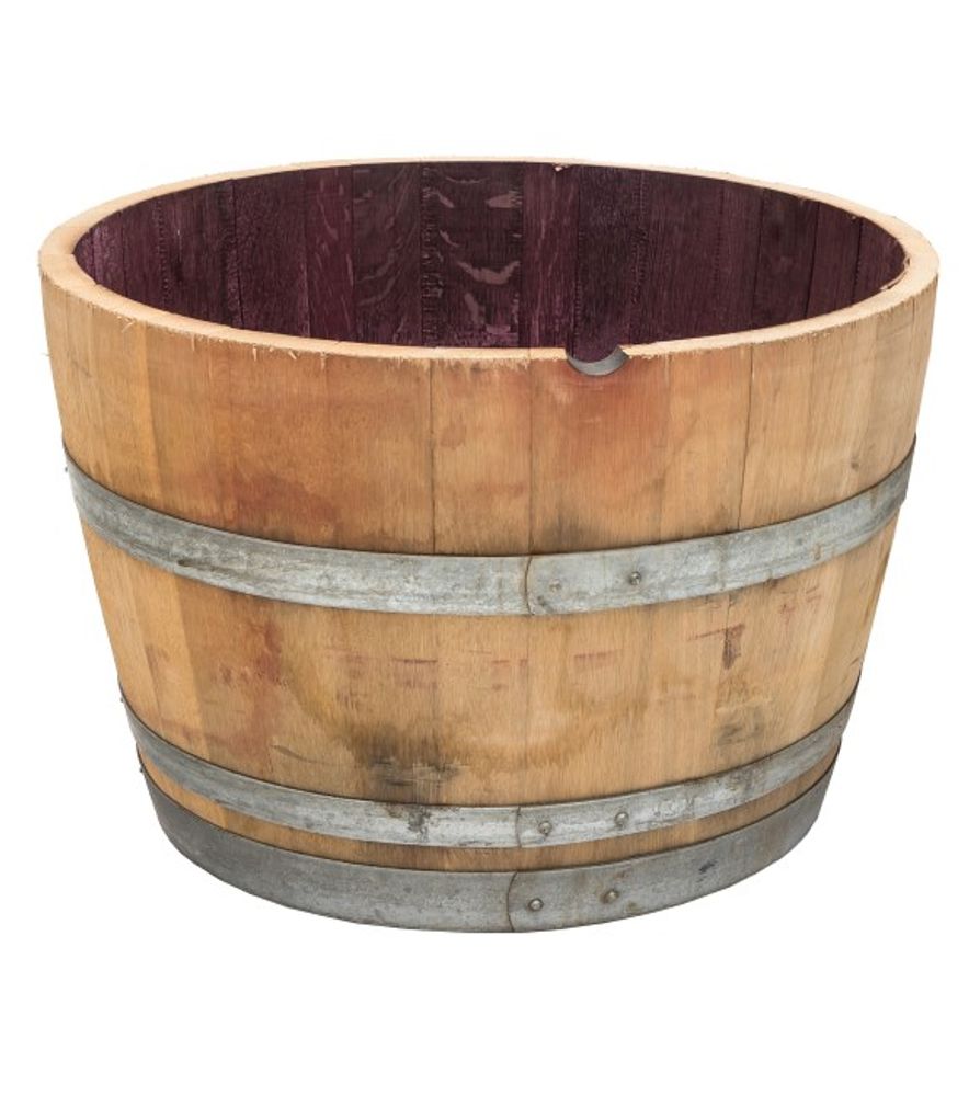 Real Wood Products, Oak Half Wine Barrel Planter, B100