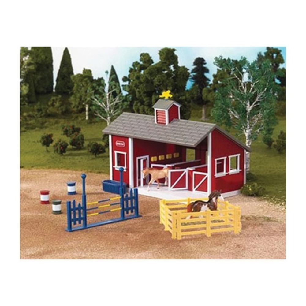 Breyer,  Red Stable Set with Two Horses