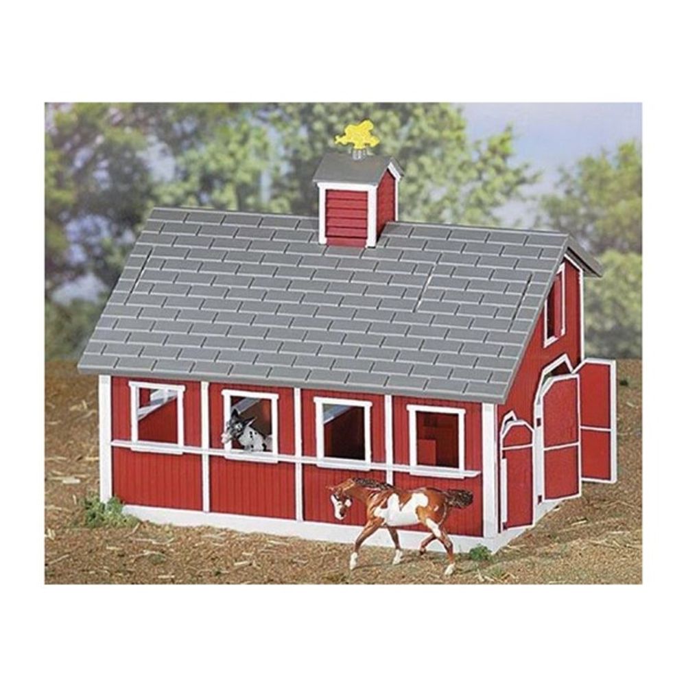 Breyer,  Red Stable Set with Two Horses