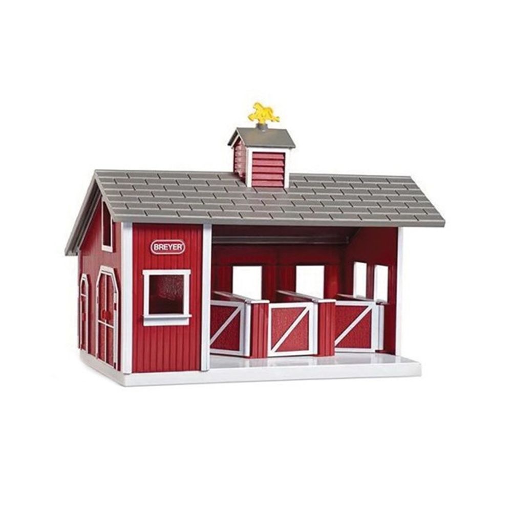 Breyer,  Red Stable Set with Two Horses
