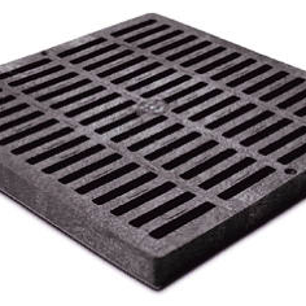 Square Grate, Black, 12 x 12-In.