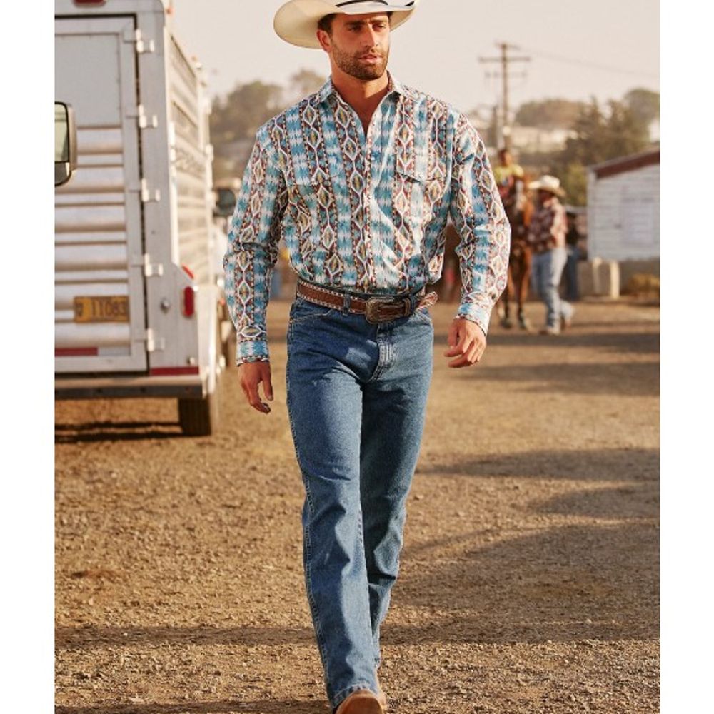 Wrangler, Men's Cowboy Cut Stonewashed Original Fit Jeans, 13MWZGK