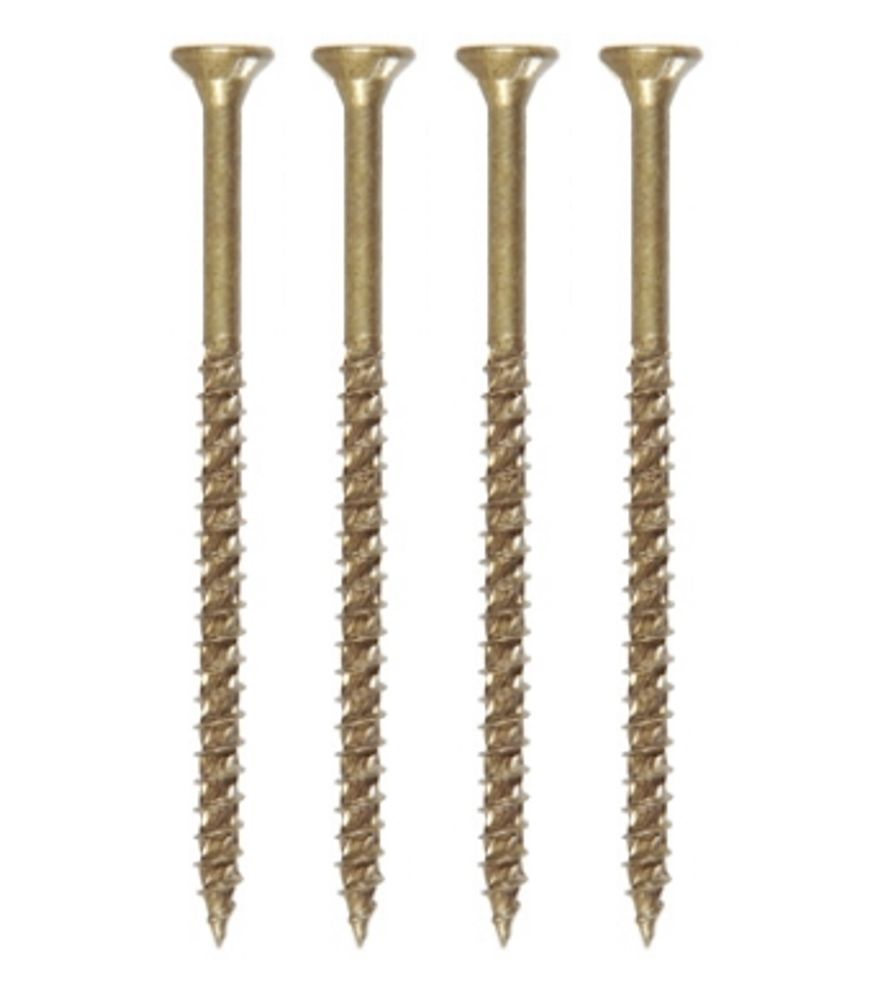 4 in. x #10 Ceramic Exterior Wood Screws, 5 lb. box