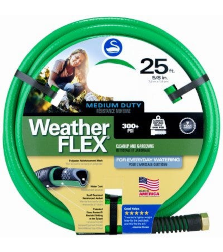 WeatherFlex All-Weather Garden Hose, Medium-Duty, 5/8-In. x 25-Ft.