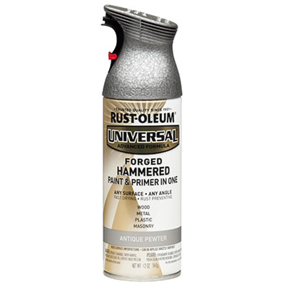 Rust-Oleum Universal Metallic Spray Paint, Hammered Antique Pewter, 12-oz.