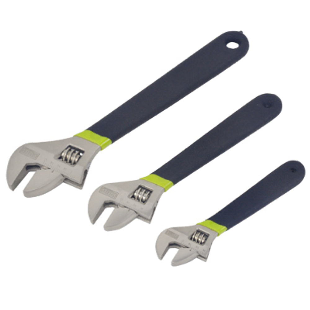 Master Mechanic Adjustable Wrench Set, 3-Pc.