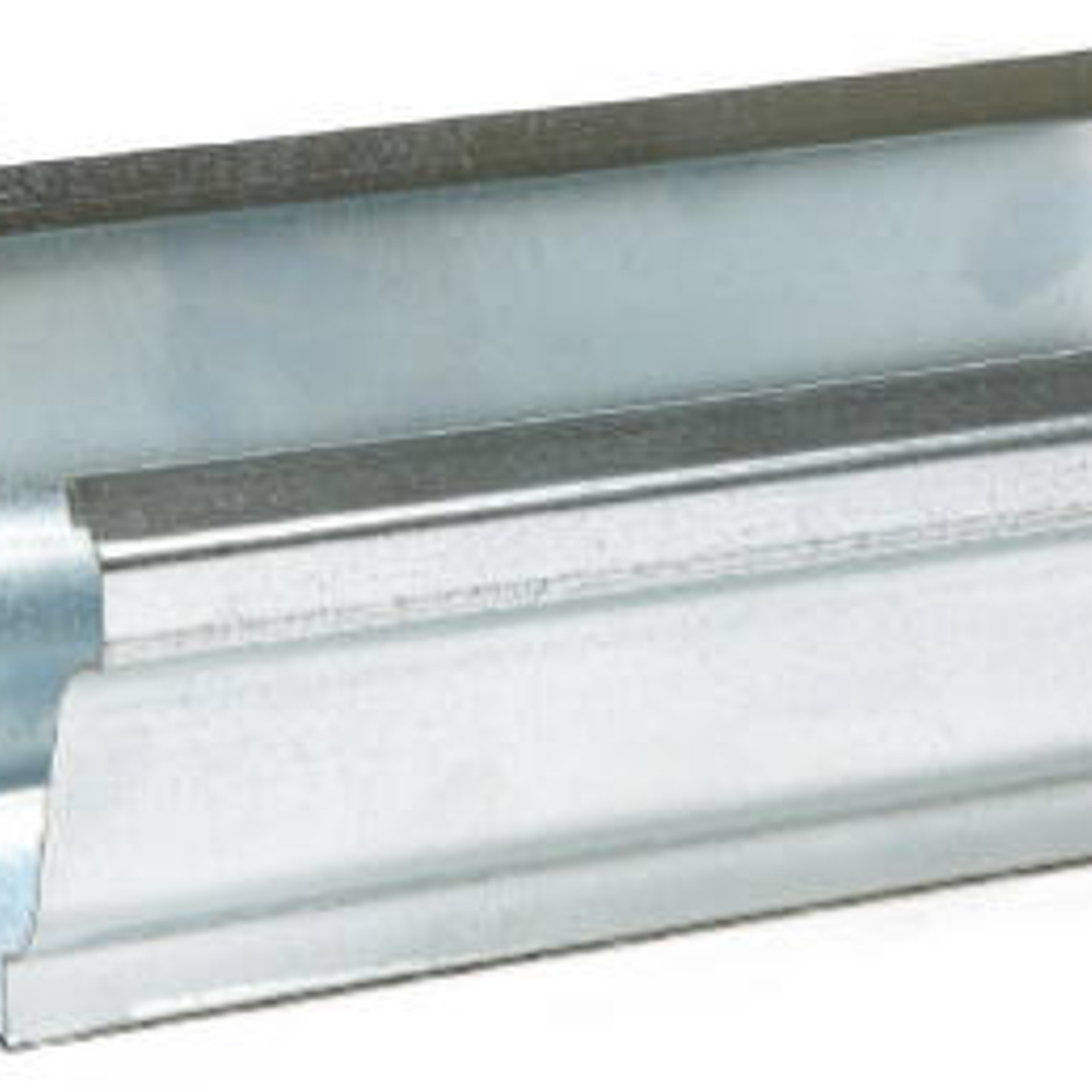 K-Style Gutter, Mill Finish Galvanized, 4-In. x 10-Ft.