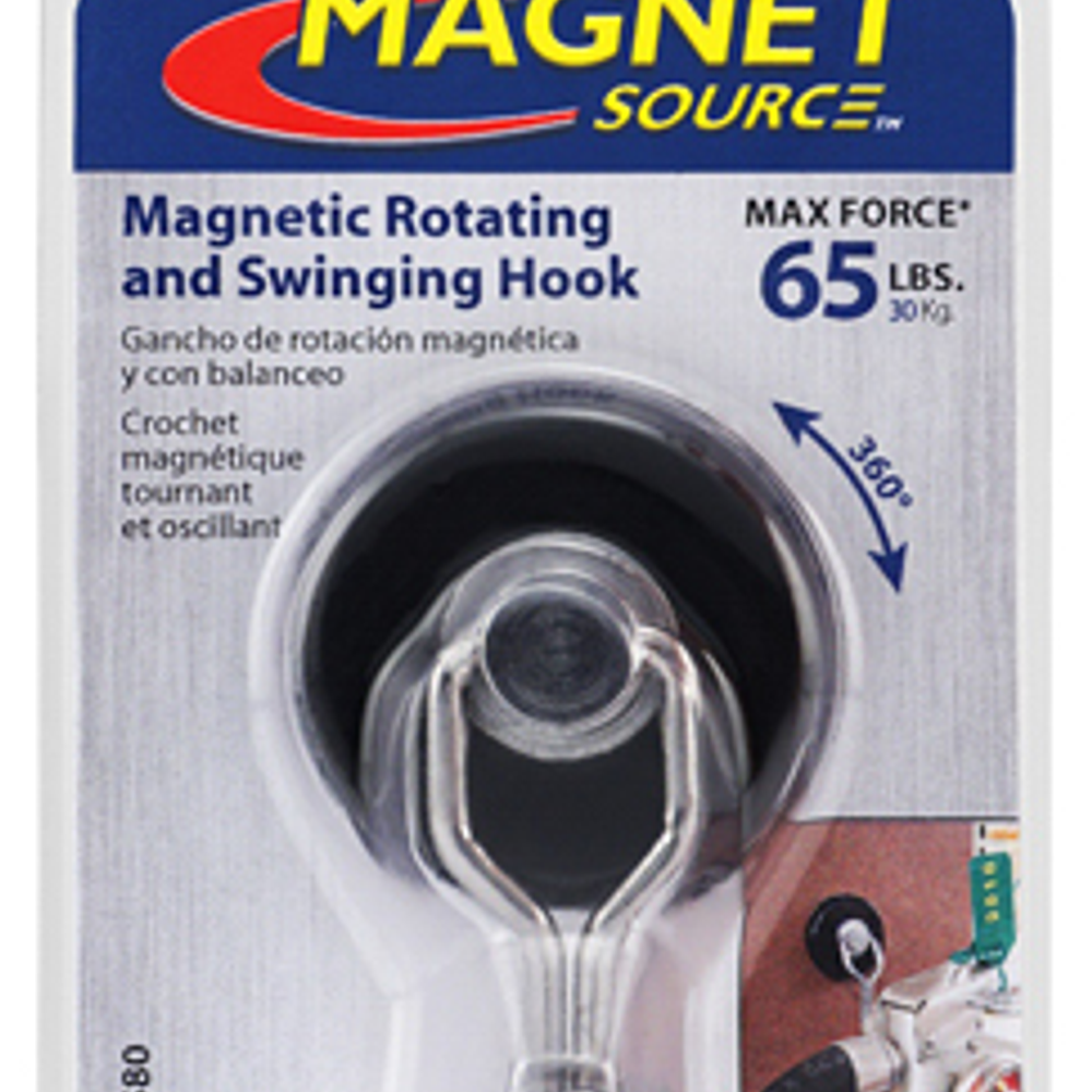 Magnetic Rotating Swing Hook, Black