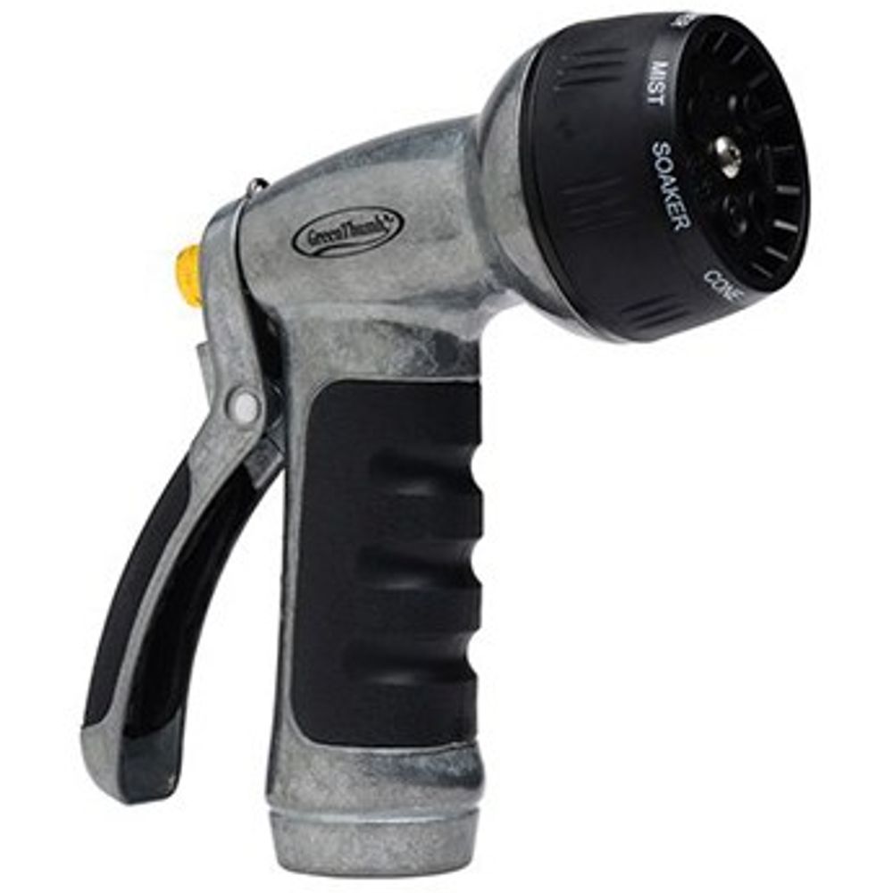 Green Thumb Heavy-Duty Metal Adjustable Nozzle, 7 Pattern