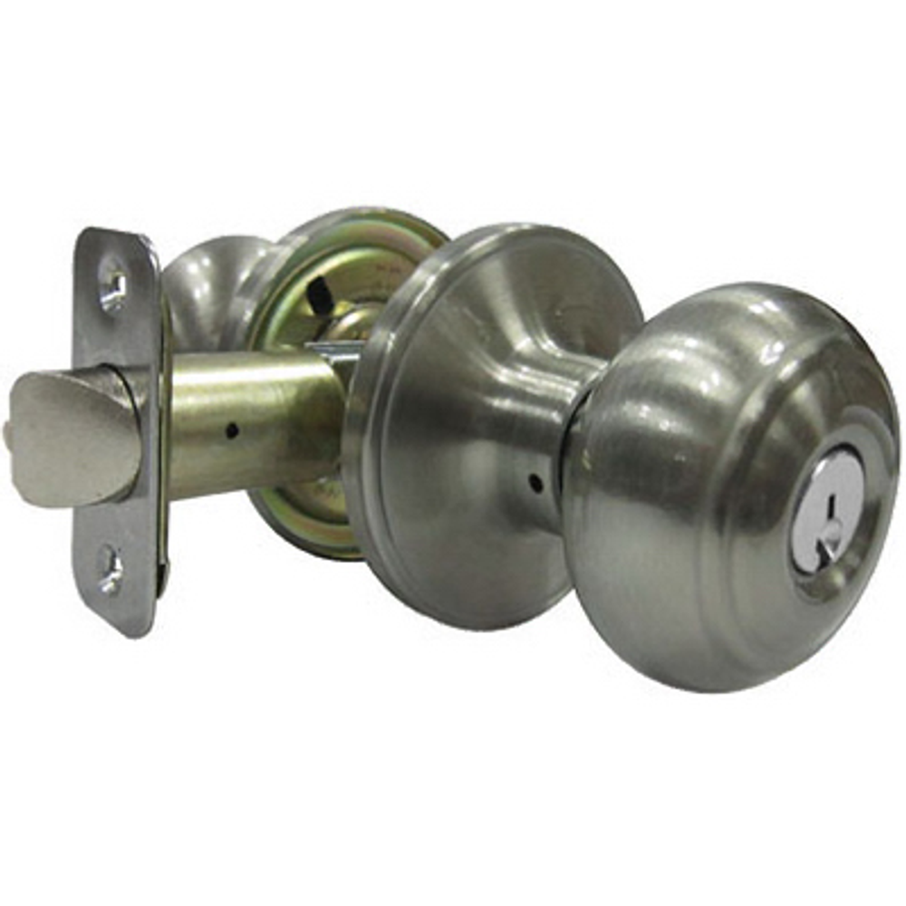 Tru-Guard Verona Fancy Mushroom Entry Knob Sets, Satin Nickel