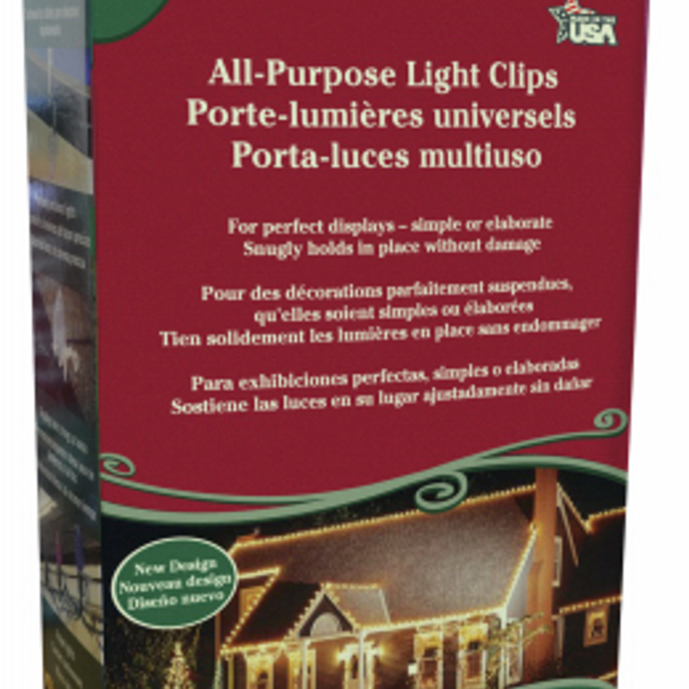 Adams Mfg. Light Holder Clips, 100-Ct.