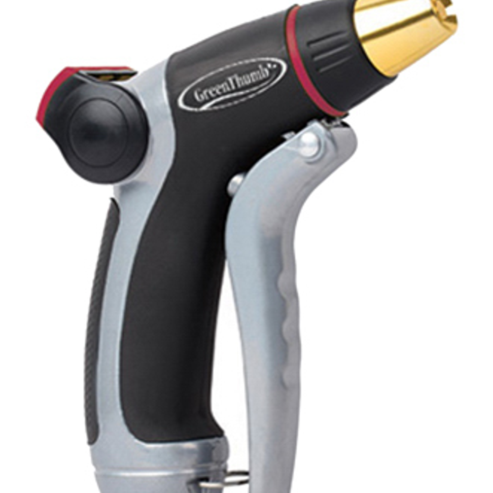 Green Thumb Adjustable Hose Nozzle, Front-Trigger, Heavy-Duty