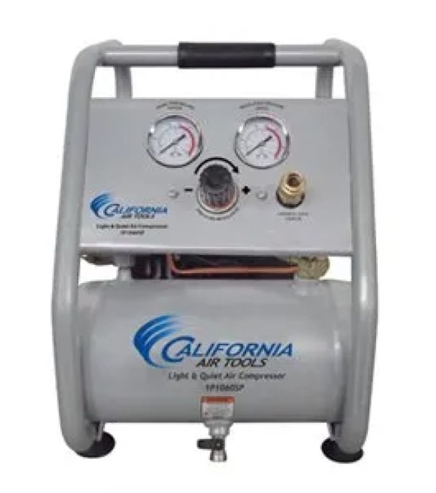 California Air Tools, Portable Air Compressor With Panel, Ultra Quiet 56 dB, 1-Gallon