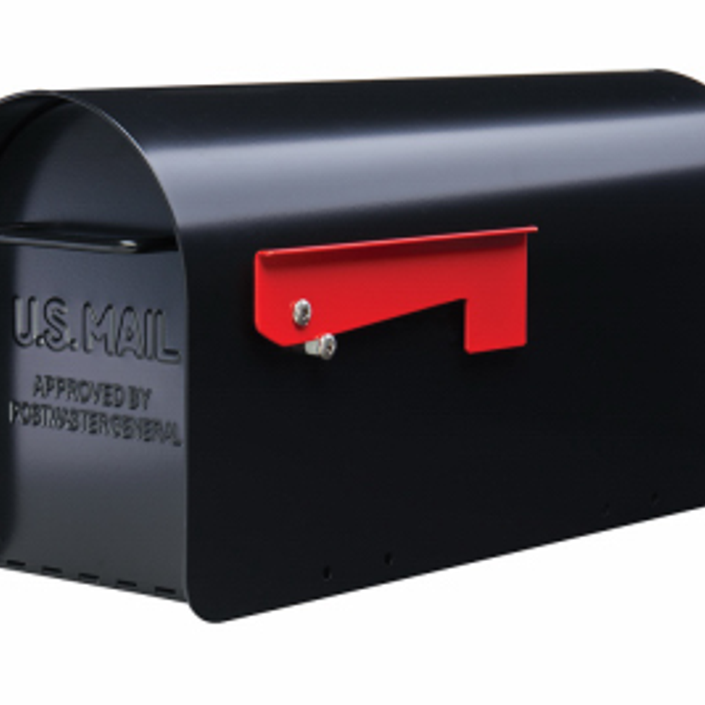 Gibraltar Iron Side Post-Mount Mailbox, Black, Large