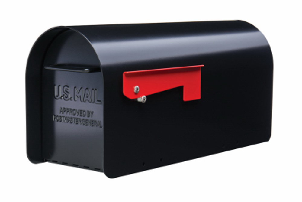 Gibraltar Iron Side Post-Mount Mailbox, Black, Large
