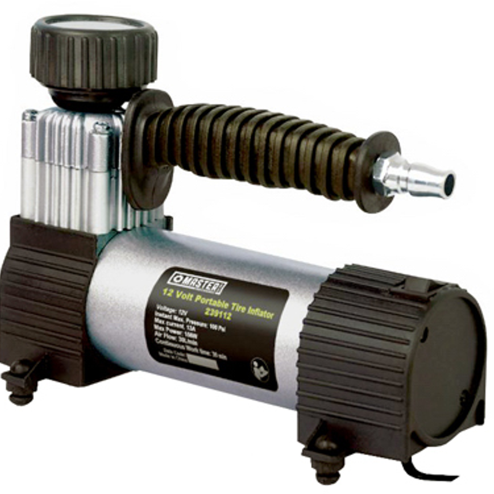 Master Mechanic Portable Tire Inflator, 100 PSI, 12-Volt