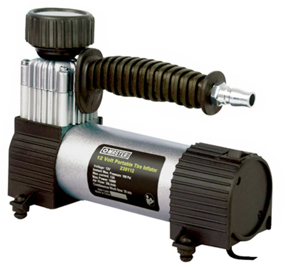 Master Mechanic Portable Tire Inflator, 100 PSI, 12-Volt