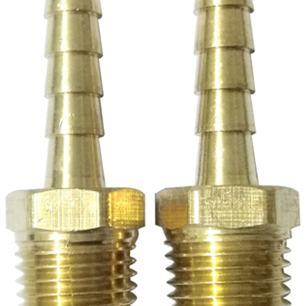 Master Mechanic Compressor Hose End, 1/4 Barb x 1/4-In. MNPT, 2-Pk.