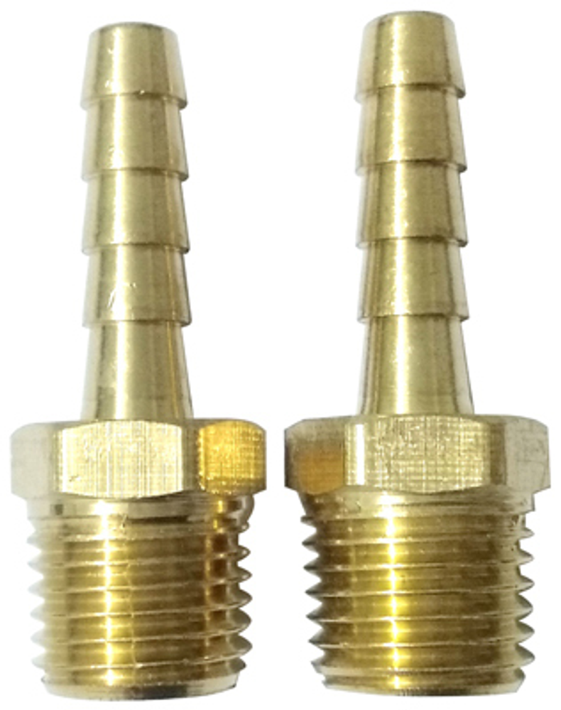 Master Mechanic Compressor Hose End, 1/4 Barb x 1/4-In. MNPT, 2-Pk.