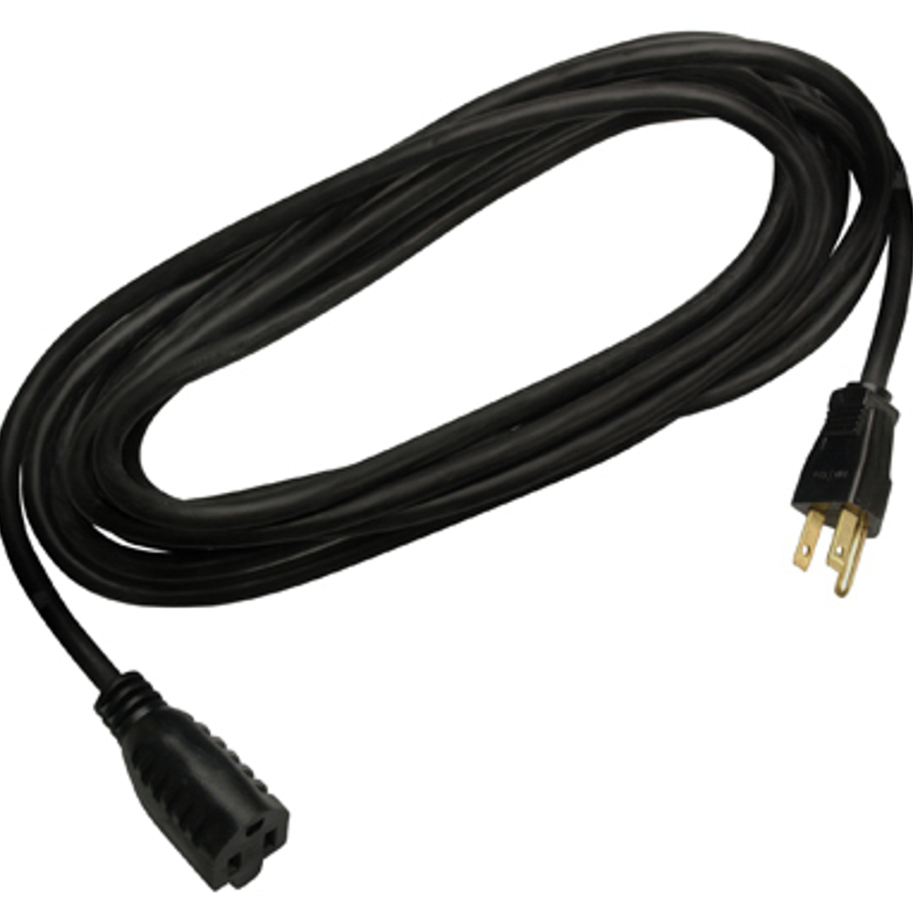 Master Electrician 15-Ft. 16/3 SJTW Black Round Vinyl Extension Cord
