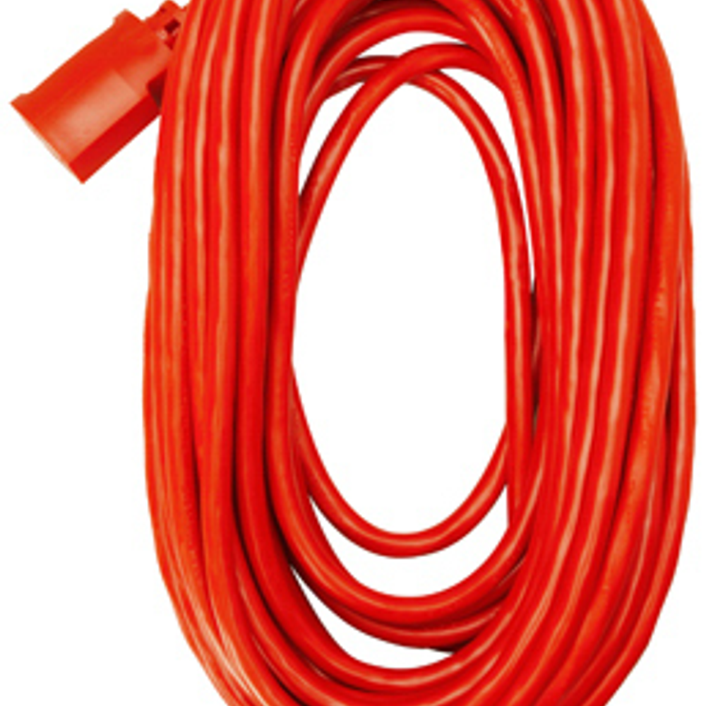 Master Electrician Extension Cord, 14/3 SJTW Red Round Vinyl, 100-Ft.