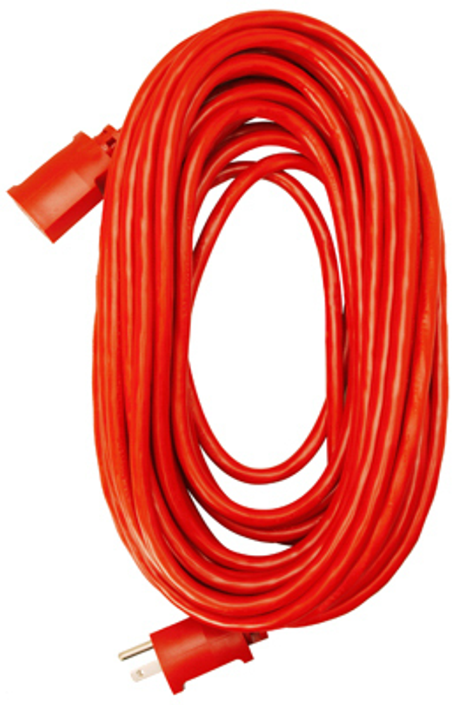 Master Electrician Extension Cord, 14/3 SJTW Red Round Vinyl, 100-Ft.