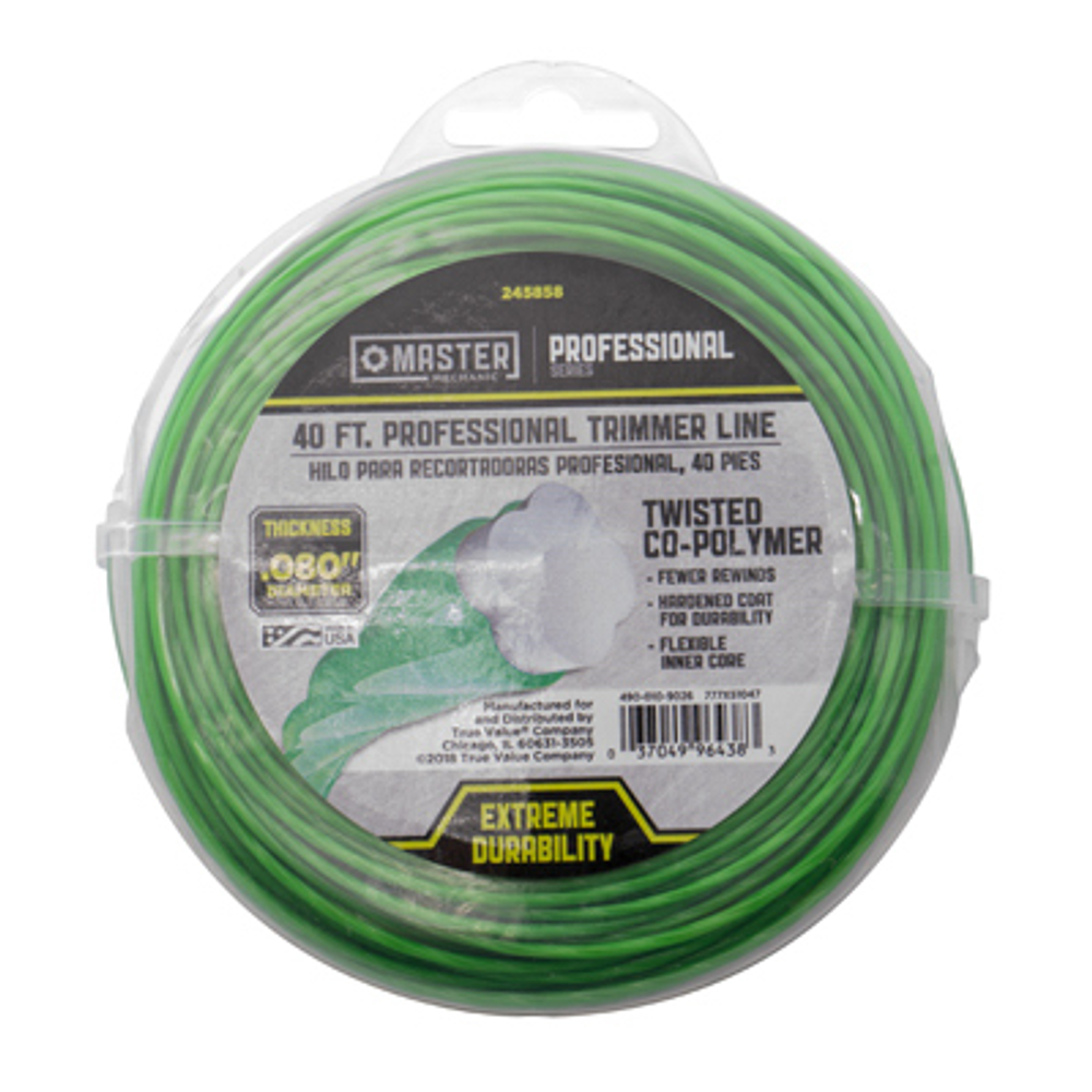 Master Mechanic Trimmer Line, Best, 40-Ft. x .080 Dia., 2 Refills