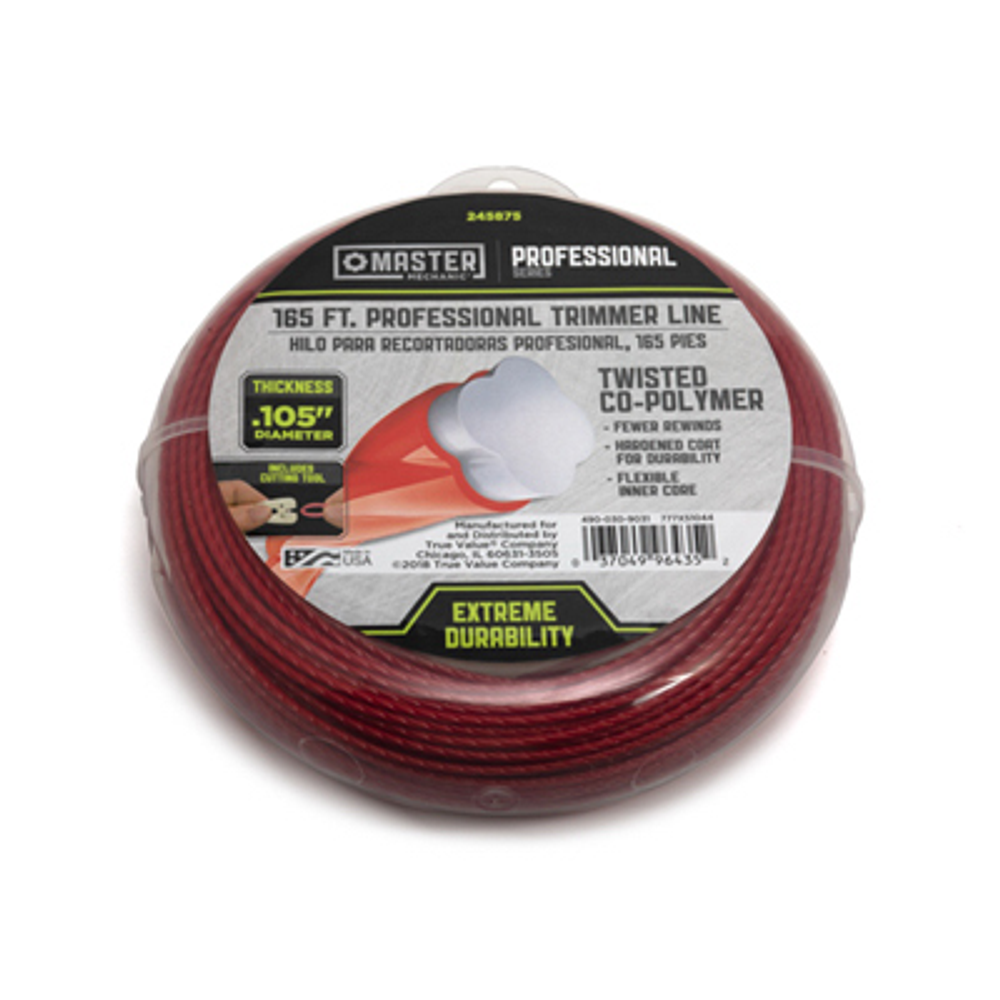 Master Mechanic Trimmer Line, Best, 165-Ft. x .105 Dia., 11 Refills