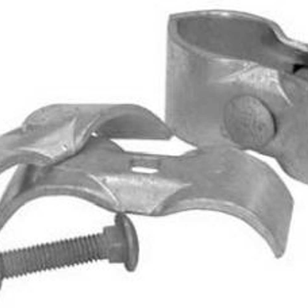 Galvanized Chain Link Panel Clamp, 1-3/8 x 1-3/8-In.,  2-Pk.