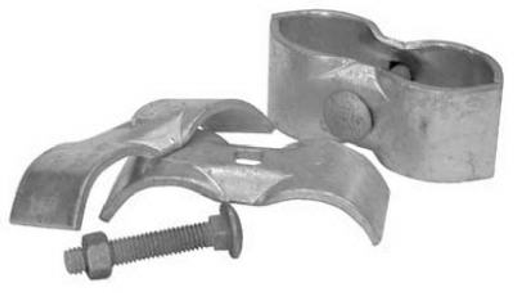 Galvanized Chain Link Panel Clamp, 1-3/8 x 1-3/8-In., 2-Pk.