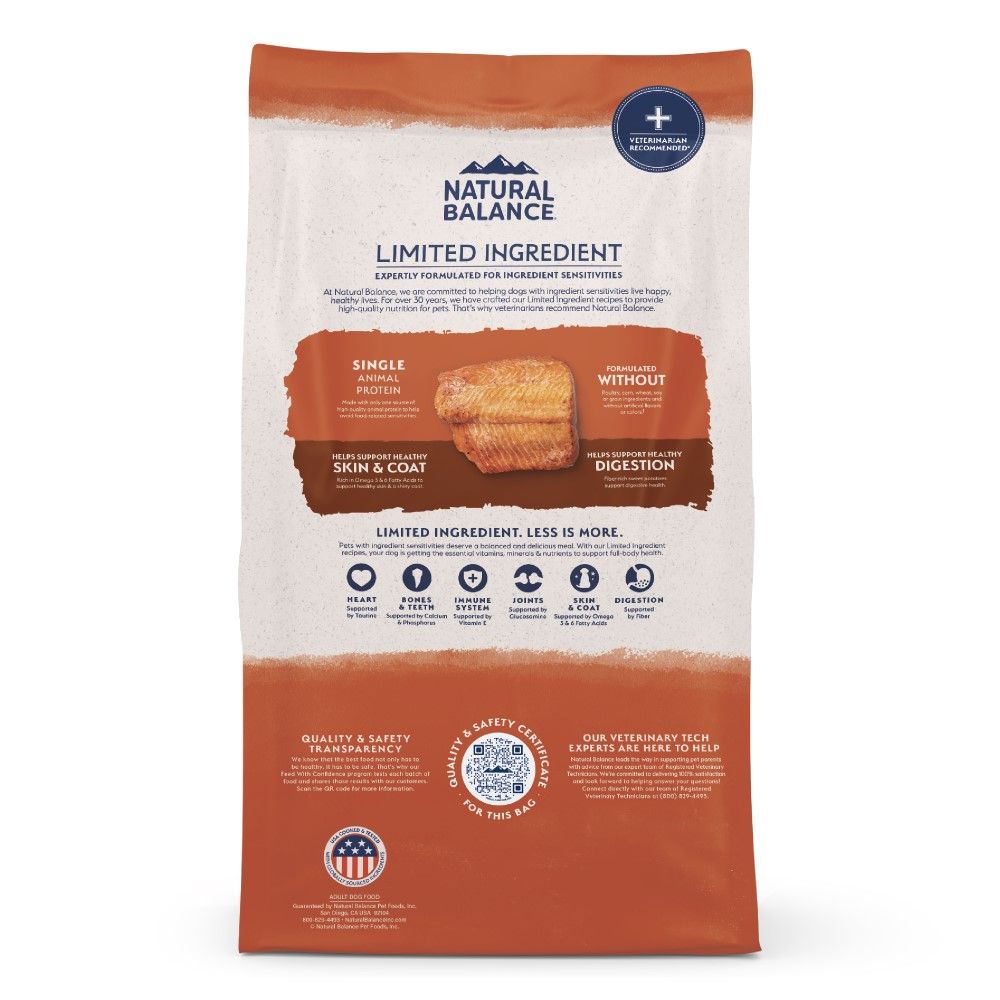 Natural Balance, Salmon & Sweet Potato Grain Free Recipe, 24 lb