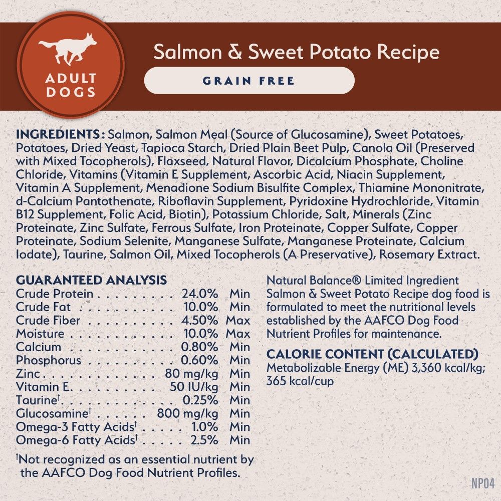 Natural Balance, Salmon & Sweet Potato Grain Free Recipe, 24 lb