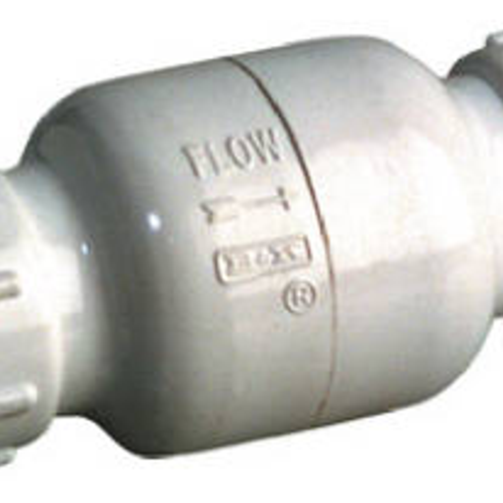 PVC Check Valve, Threaded, White, Schedule 40, 2-In.