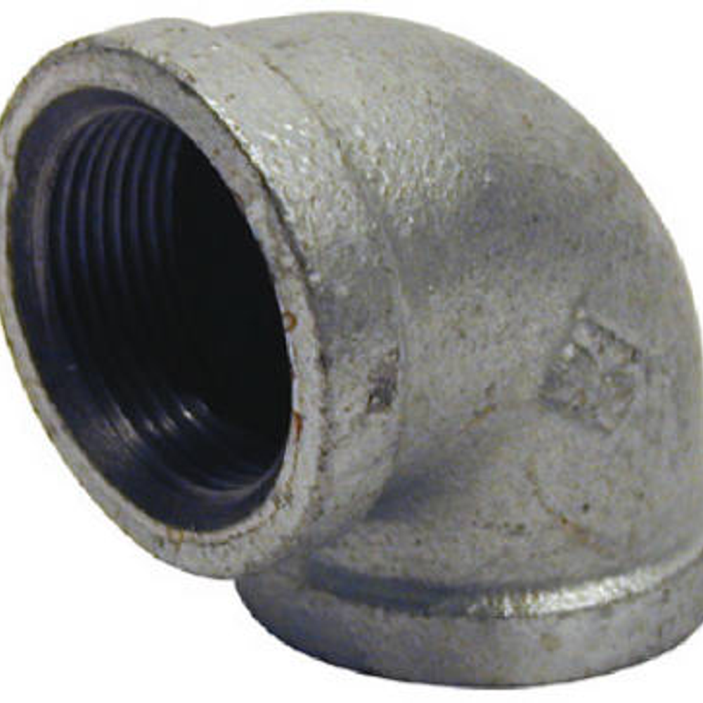 Galvanized Pipe Fitting, Equal Elbow, 90 Degree, 1-1/2-In.