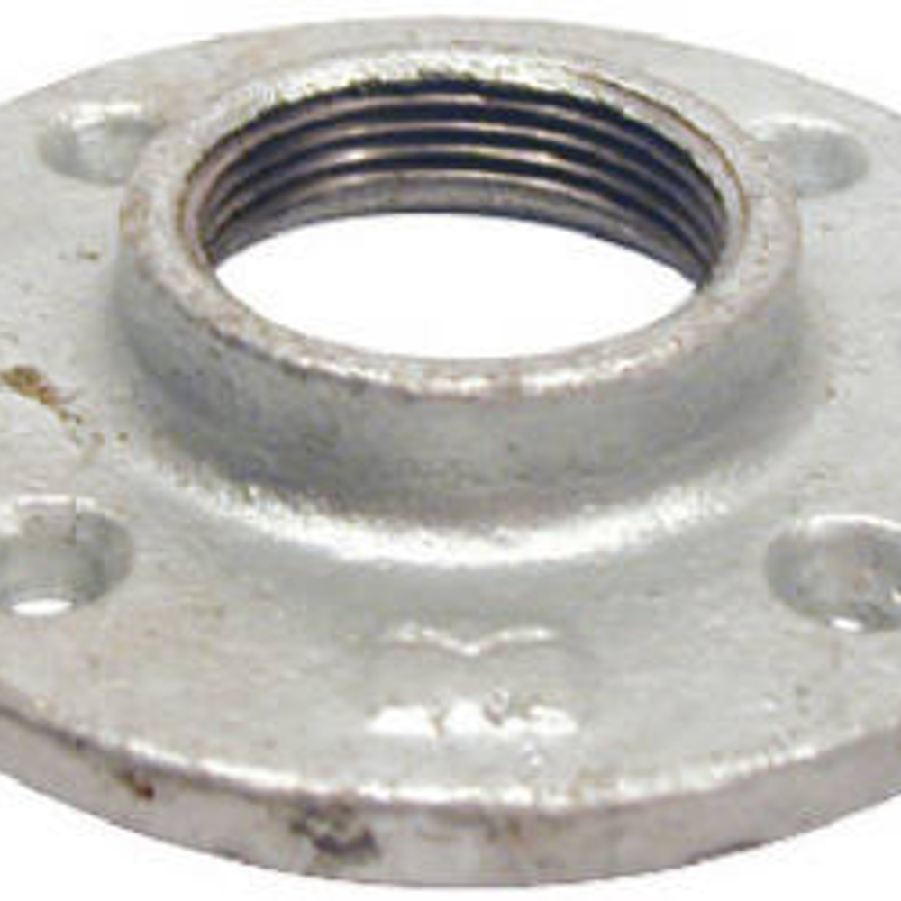 Pipe Fitting, Galvanized Floor Flange, 1-1/4-In.