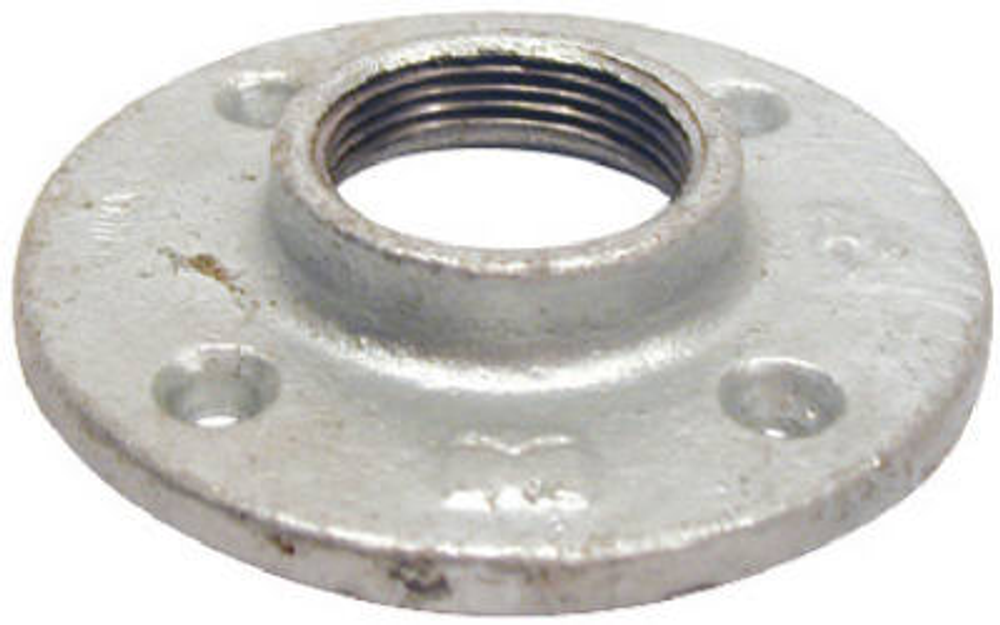 Pipe Fitting, Galvanized Floor Flange, 1-1/4-In.