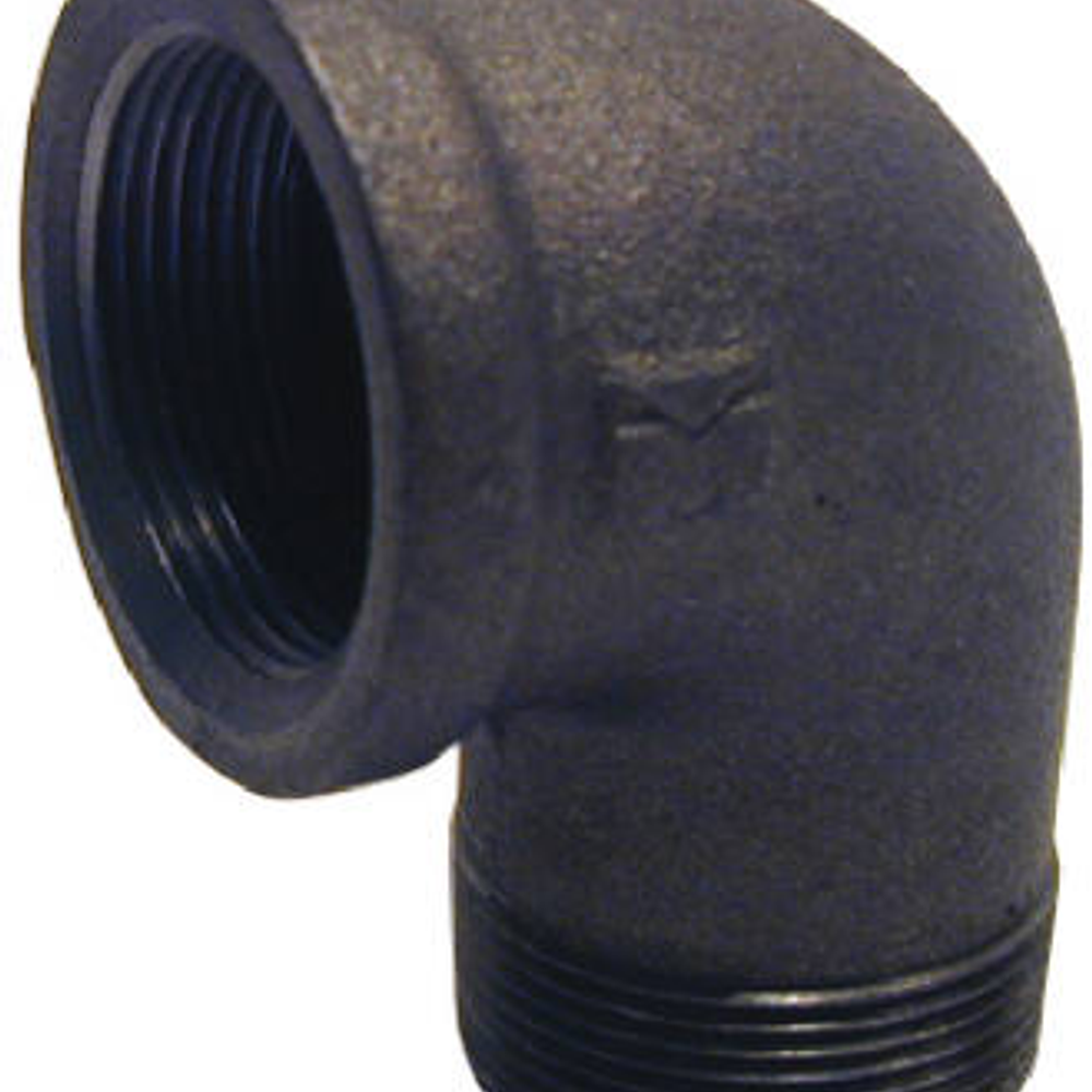 Black Pipe Street Elbow, 90 Degree, .75-In.