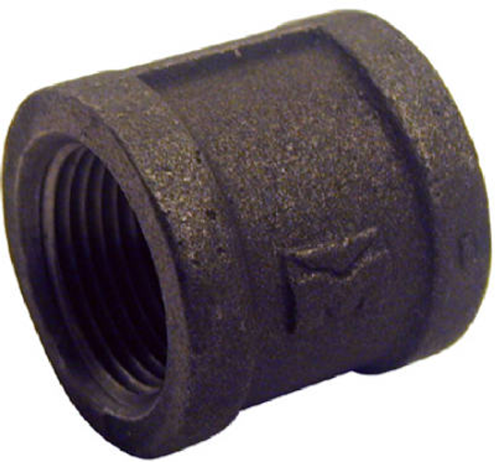 Pipe Fitting, Black RH Coupling, 1-1/4-In.
